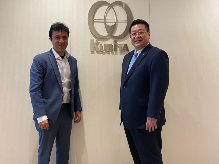 L-R Peeyush Narang, Managing Director- Membrane Group India Pvt Ltd and Hirohiko Ejiri , President and Representative Executive Officer, Kurita Water Industries Ltd