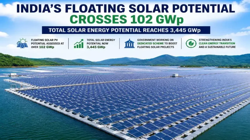 india-floating-solar-potential-102-gwp-renewable-energy-india