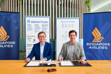 Singapore Airlines and Aether Fuels Signing
